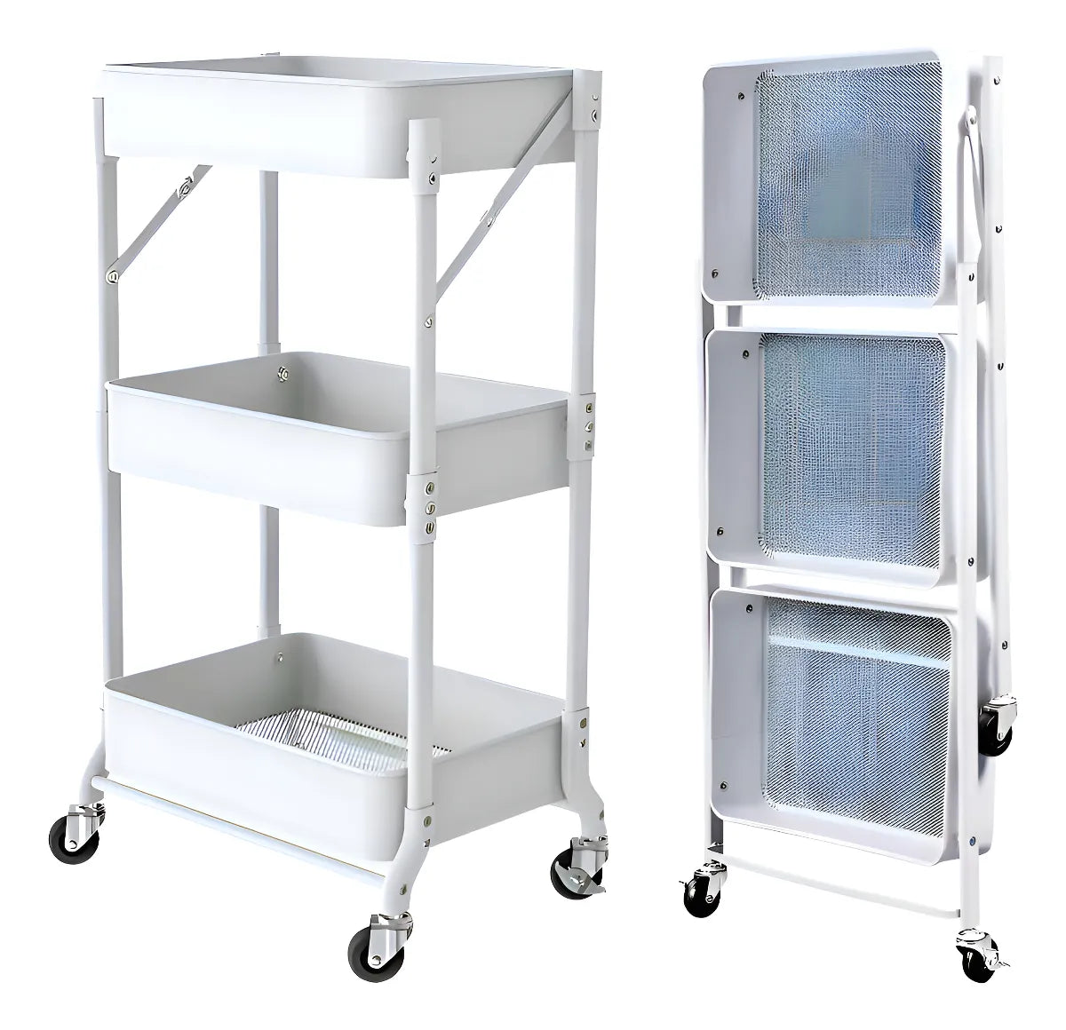 Organizador Carro Plegable Multiuso De 3 Niveles