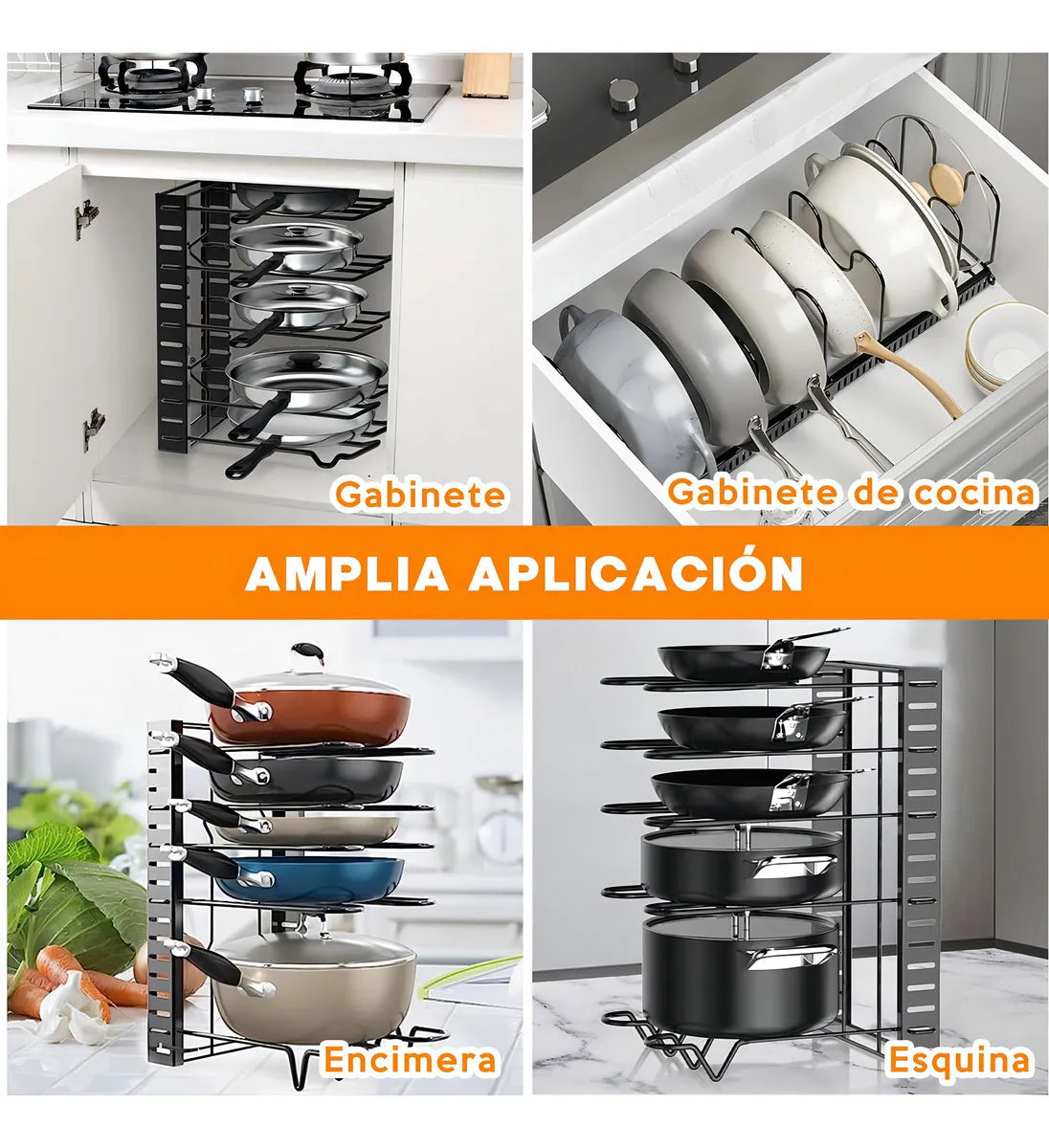 Organizador De Sartenes Y Ollas, 8 Niveles