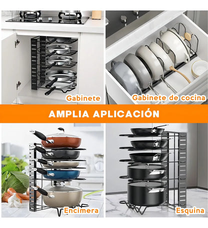 Organizador De Sartenes Y Ollas, 8 Niveles
