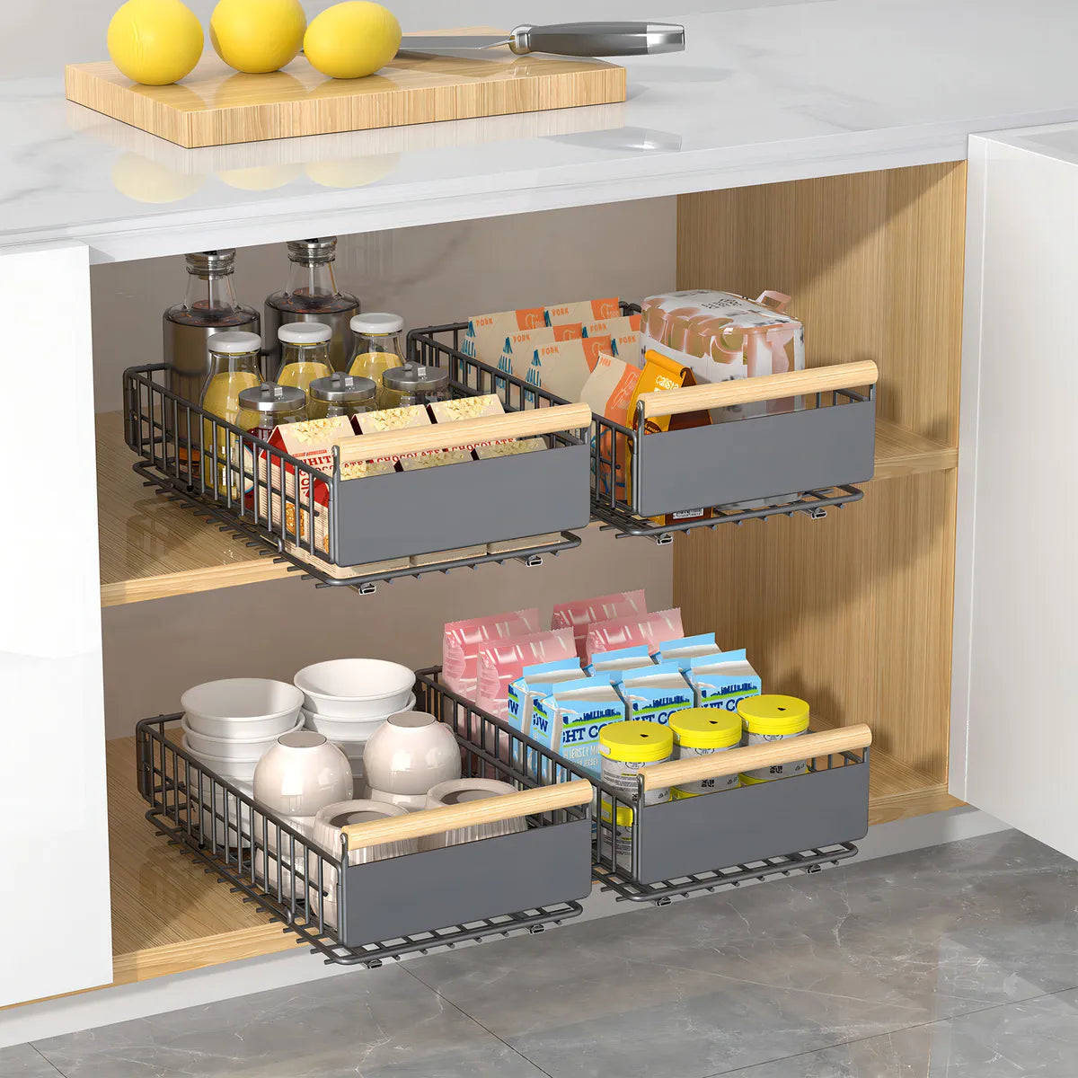 Organizador De Cocina Repisa Extraible Bandeja Desplegable