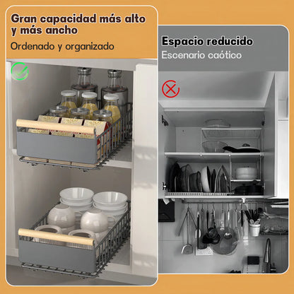 Organizador De Cocina Repisa Extraible Bandeja Desplegable