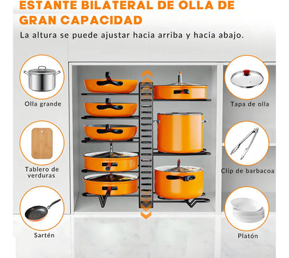 Organizador De Sartenes Y Ollas, 8 Niveles