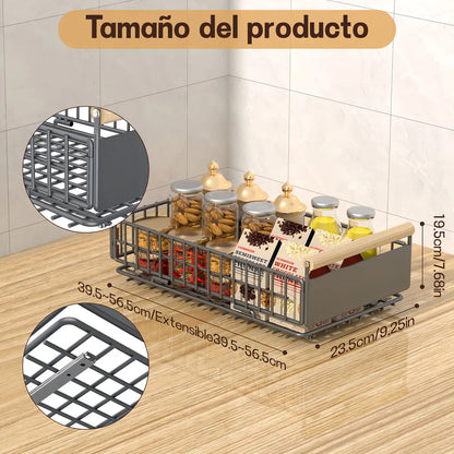 Organizador De Cocina Repisa Extraible Bandeja Desplegable