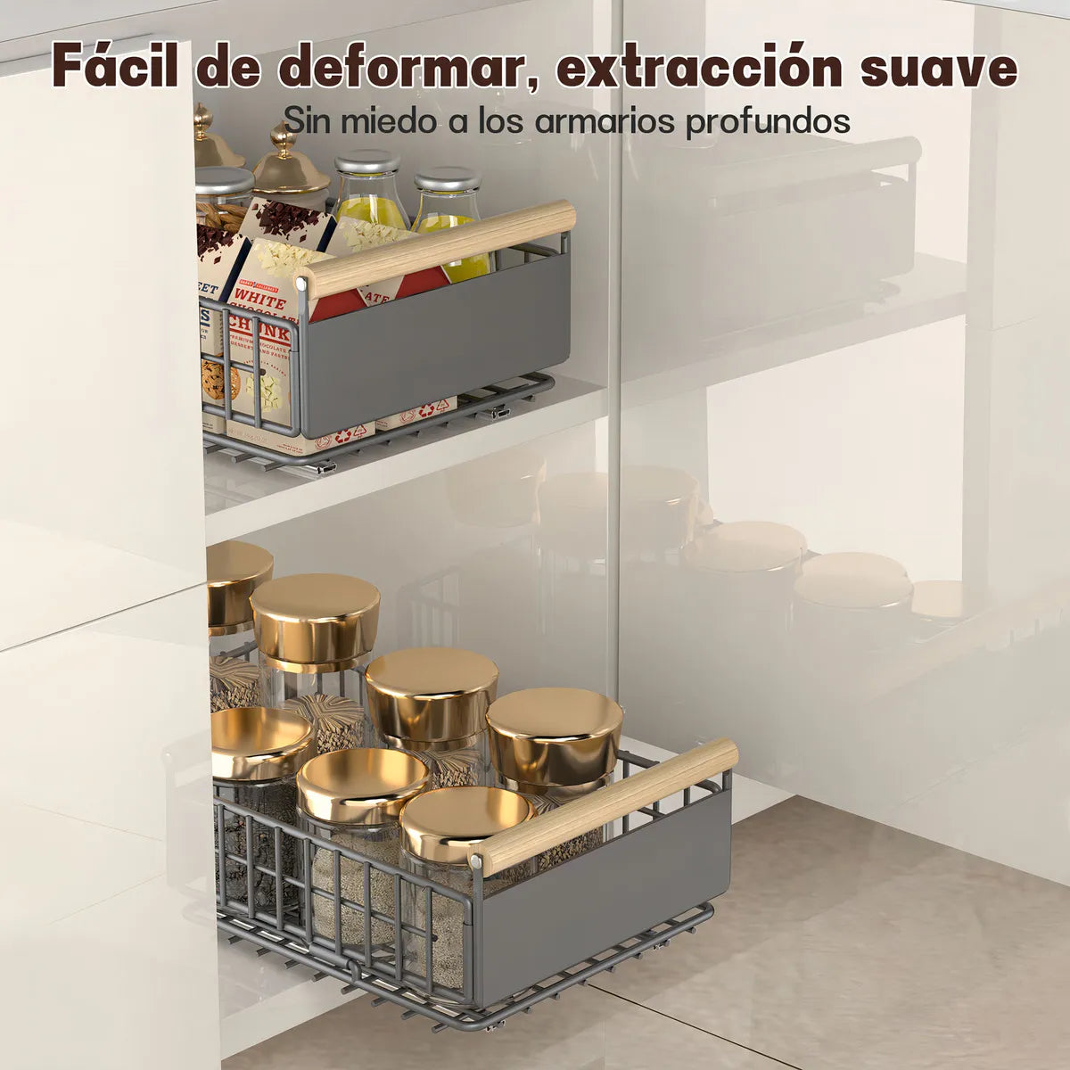 Organizador De Cocina Repisa Extraible Bandeja Desplegable