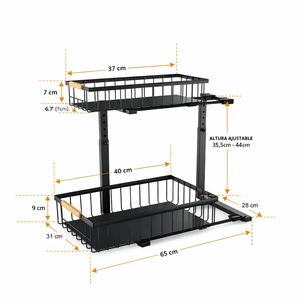 DuoRack Pack (x2) – Dos niveles Cero desorden.