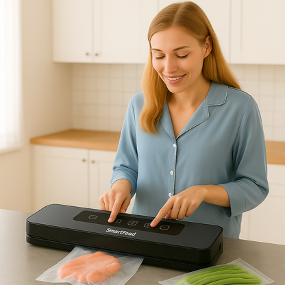 Pack SmartFood Inicio Pro – Selladora al Vacío + Rollo de Bolsas (Regalo)