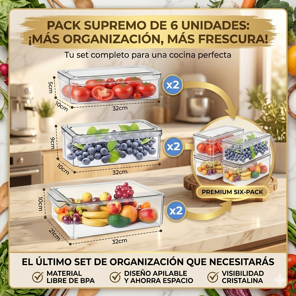 FreshBox | Ordena tu refri. Conserva mejor. | Pack x6